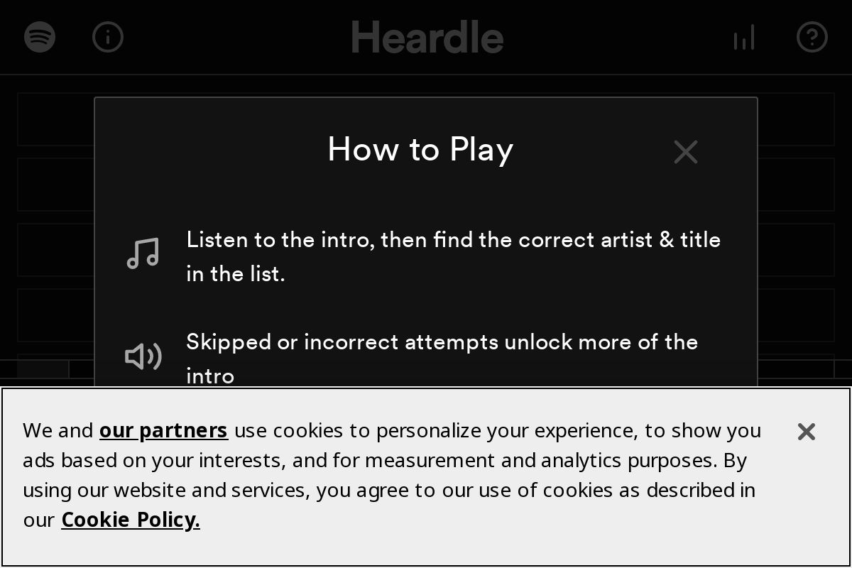 Heardle: 🎧 Guess the song